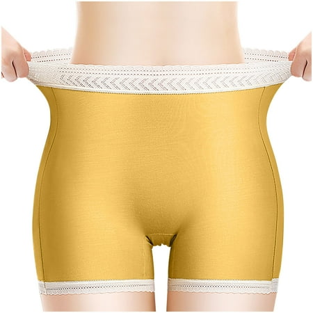 

Dadaria Long Underwear Women Summer Abdomen High Waist And Hip Lift Comfortable Body Sculpting Anti-glare Boxer Briefs Safety Pants Orange L Women