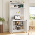 thumbnail image 5 of Harper & Bright Designs Compact Kitchen Pantry, Kitchen Pantry Storage Cabinet with Power Outlet, Tall Farmhouse Kitchen Hutch with Adjustable Shelf for Dining Living Room, White, 5 of 20