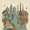 Famous Landmarks World Map, variant on UXIEQU Famous Landmarks World Map Canvas Art 15.75x11.81 Inches