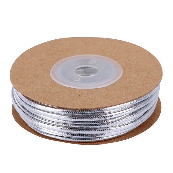 LEORX 15m Silver Leather Cord 2mm DIY Knitting Thread Jewelry Making Supplies