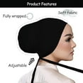 thumbnail image 4 of Women Under Scarf Hat Hijab Cap Islamic Muslim Under Scarf Hijab Cap with Tie-Back Closure, 4 of 8