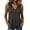Black, variant on Going Out Tops Summer Sleeveless V-Neck Circle Tops - Ruffle Flounce for Everyday Black M