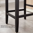 thumbnail image 6 of Woven Fabric Counter Stool with Flared Back and Black Wood Base, 36-39 in. Counter Height, Set of 2, 6 of 15