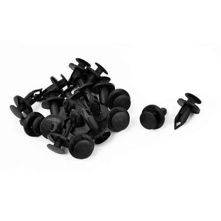 Unique Bargains 20pcs Plastic Car Bumper Mudguard Push Clips Rivets Retainer 10mm x 8mm Hole