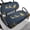 Gold Sleigh on Navy, variant on Pzuqiu 2-Pack Golf Cart Seat Covers Kit All Seasons Easy to Install, Compatible with Golf Carts Vehicle Golf Cart Seat Cushion Cover and Backrest Cover Sets
