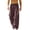 Brown, variant on Baggy Cargo Pants for Mens Elastic Waist Drawstring Wide Leg Hiking Pants with Zip Pockets Outdoor Fishing Camping Trousers