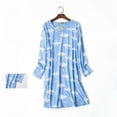 thumbnail image 2 of Women's Cotton Nightgown Sleepwear Women's Sleepwear Nightshirt Long Sleeves Shirt Casual Nightshirts for Women Long Print Sleepdress Junior Nightshirts Cute Womens Nightgown Night Dresses for Wo, 2 of 4