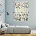 thumbnail image 6 of Spring Magnolia Kitchen Curtains Valances and Tiers Set of 3 Vintage White Floral Tier Curtains and Valance with Rod Pocket for Small Windows, 27.5"x24", 6 of 9