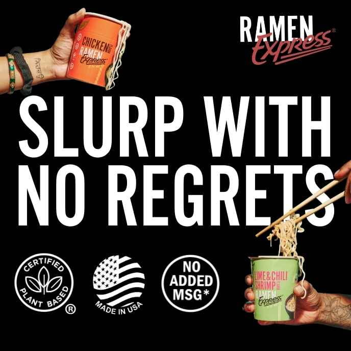 Ramen Express Hot and Spicy Beef Ramen Noodles By Chef Woo, Halal