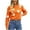 Orange, variant on Womens Daisy Sweater Cropped Sweaters Fall Winter Long Sleeve Pullover Loose Fit Pullover Knit Tops Cute Jumpers, Black (Medium)