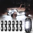 thumbnail image 1 of HAHDAXIA R2 LED White Rock Lights 12PCS for Trucks Je-ep Off Road RZR Boat Car SUV ATV UTV Super Bright Pure White Under glow Neon Lights Trail Trai Rig Lights High Power Waterproof Shockproo, 1 of 7