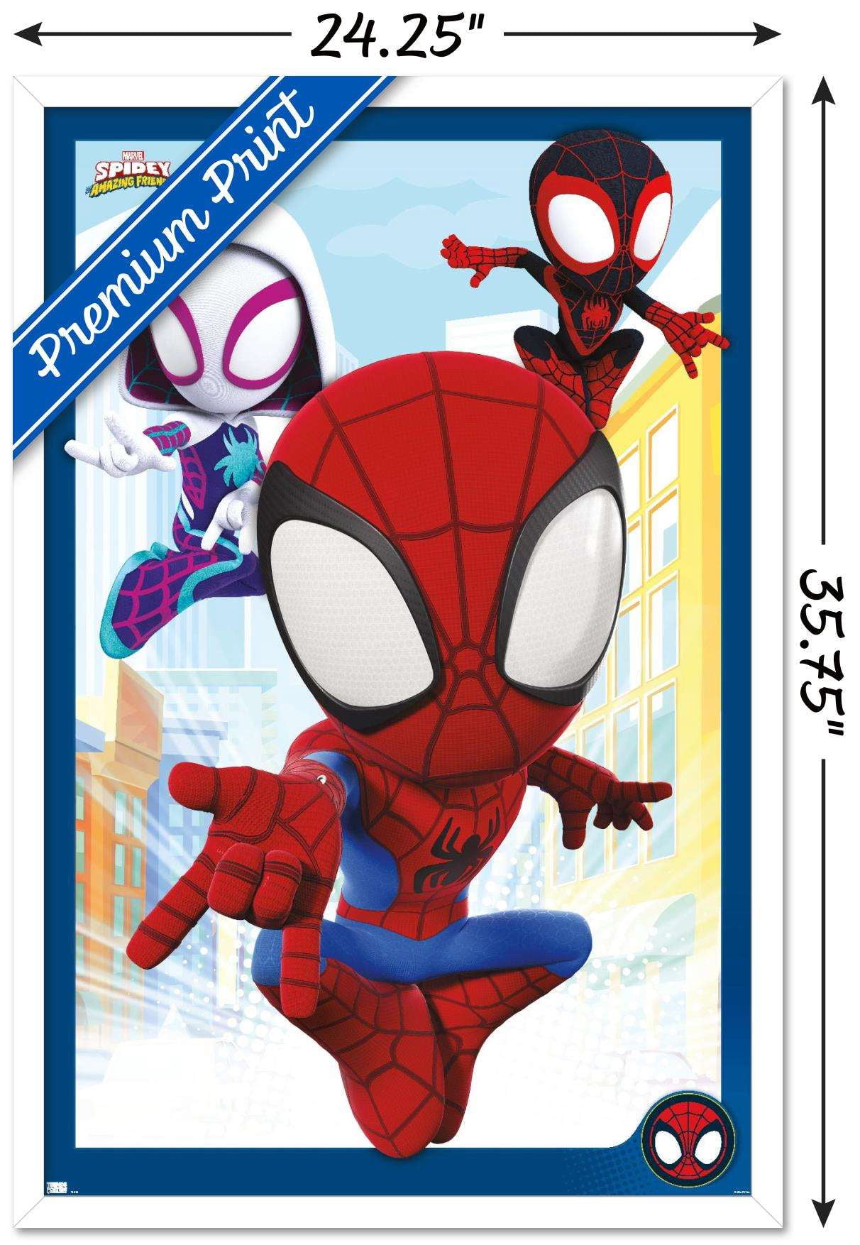 Marvel Spidey And His Amazing Friends - Group Wall Poster, 22.375" x 34", Framed