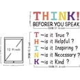 thumbnail image 2 of 2 hojas de pegatinas de pared de PVC coloridas "Think Be for e You Speak", vinilo decorativo para pared con citas motivacionales inspiradoras, calcomanías de pared extraíbles., 2 of 8