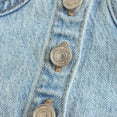 thumbnail image 3 of Woshilaocai Women Sexy Denim Push Up Bustier Tank Top Strapless Off Shoulder Button Up Tube Crop Corset Vest Tops, 3 of 6