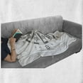 thumbnail image 6 of Compass Soft Flannel Fleece Blanket, Hand Drawn Compass with the Face of the Sun on Directions North South East West Sailing, Cozy Plush for Indoor and Outdoor Use, 60" x 80", Grey, by Ambesonne, 6 of 6