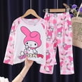 thumbnail image 1 of Pijamas para niños, conjunto de ropa para el hogar de manga larga para niñas de estilo coreano, ropa fina para aire acondicionado para bebés, ropa para niños de primavera y otoño, 1 of 2