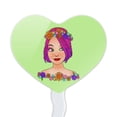 thumbnail image 2 of Classy Modern Day Hippie Flower Child Heart Love Cupcake Picks Toppers Decoration Set of 6, 2 of 6
