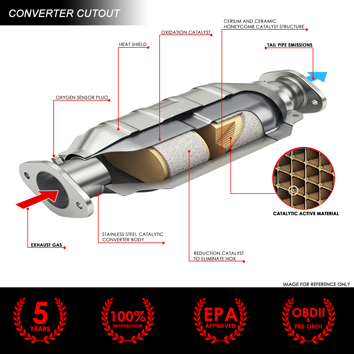 DNA Motoring For 08-11 Chevy Cobalt HHR Pontiac G5 AT 2.2L 2.4L Factory Style Center Catalytic Converter Exhaust Manifold