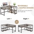 Tribesigns Reversible L Shaped Computer Desk with Storage Shelf and ...