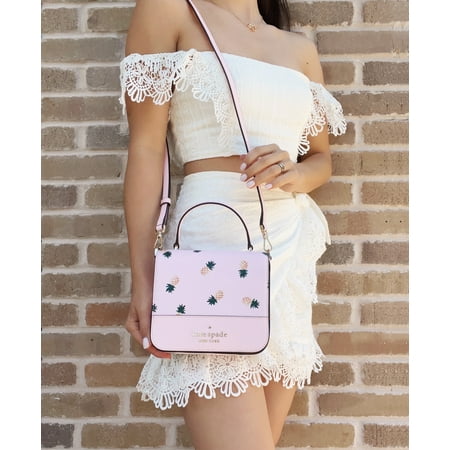 Kate Spade k7629 staci square pineapple crossbody in pink multi