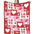 thumbnail image 1 of Manta de franela suave, cálida y romántica para el Día de San Valentín, ideal para decorar sofás cama, regalos navideños, artículos esenciales para dormitorios, regalos de cumpleaños para mujeres, man, 1 of 6