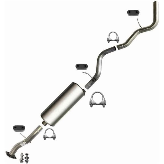 Northeastern Exhaust Stainless Steel Intermediate Pipe, Muffler & Tail Pipe Exhaust System Kit Fits 2006 GMC Yukon 4.8L 5.3L & 2001–2006 Yukon XL 1500 5.3L – Direct Fit