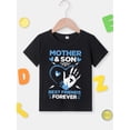 thumbnail image 2 of Camisetas de verano informales y elegantes para niños - MADRE E HIJO... Camiseta de manga corta con cuello redondo y estampado, bonito regalo para el Día de la Madre., 2 of 7