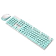 thumbnail image 2 of Wireless Keyboard Retro Round Keyboard Mechanical Keyboard Mouse Set Computer Keyboard (sky-blue), 2 of 2