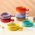 thumbnail image 5 of Ceramic Soup Bowl With Handle, Ramen Bowl, Small Pho Bowl, Microwave And Oven Safe-orange-600ml, 5 of 6