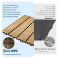 thumbnail image 5 of EuKer Interlocking Deck Tiles, 9-Pack Waterproof Wood-Grain Tiles for Indoor & Outdoor, Teak, 5 of 6