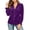 Purple, variant on Hxshgdsn Women's Open Front Lapel Cardigan, Long Sleeve Button Up Knit Sweater, Solid Color Casual Outerwear(Wine/XL)