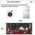 thumbnail image 4 of Durable Washer Cover 51.2x22in with White Lace Trim and Side Pocket Washer and Dryer Top Covers Red Truck with Christmas Tree, 4 of 6