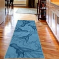 thumbnail image 2 of Octopus Decorative Rug, Monochrome Marine Animal Tentacles in Sketch Subaquatic Life Art, Quality Carpet for Bedroom Dorm and Living Room, 6 Sizes, Azure Blue, by Ambesonne, 2 of 2
