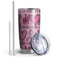 thumbnail image 2 of 20oz Tumblers Pink Breast Cancer and Love Stainless Steel Vacuum Insulated Double Wall Travel Tumbler Cups Mug with Lid and Straw,Cleaning Brush for Cold & Hot Drinks, 2 of 7