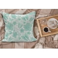 thumbnail image 2 of Turquoise Fluffy Throw Pillow Cushion Cover, Flowers Butterflies Leaves Pattern Springtime Romantic Design Nature, Decorative Square Pillow Case, 24" x 24", Turquoise Seafoam Pearl, by Ambesonne, 2 of 5
