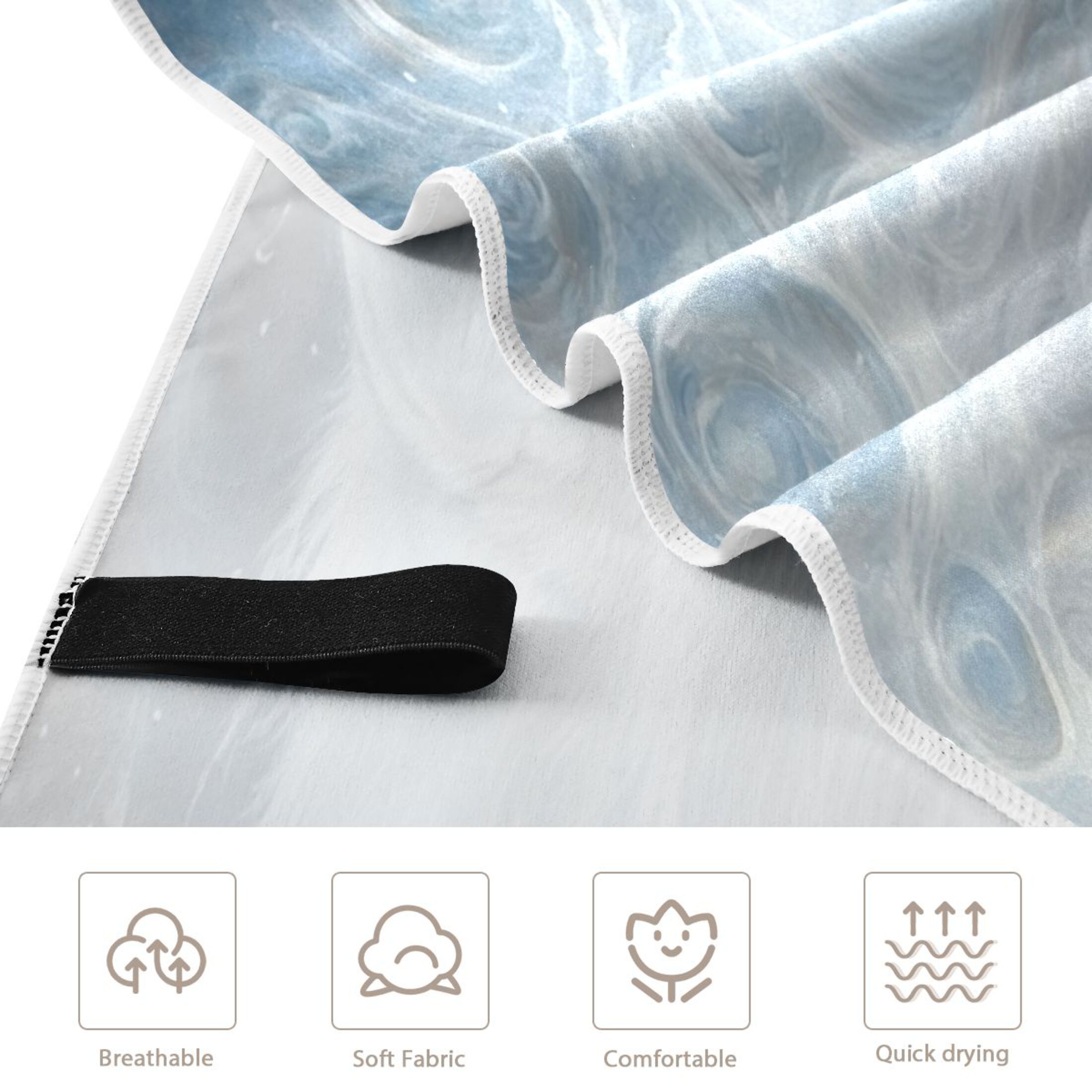 Qxltty Cool White Wolf Beach Towel Sand Free Bath Towel Absorbent Quick Dry Soft Lightweight Blanket for Travel Gym Camping 71x31in
