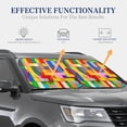 thumbnail image 4 of Daiia Colorful Plastic Blocks Pattern 2PCS Car Windshield Sun Shade, Foldable Sun Shield for Car Front Window, Auto Sun Blocker Visor Protector Universal for Truck SUV Pickup-Medium, 4 of 7