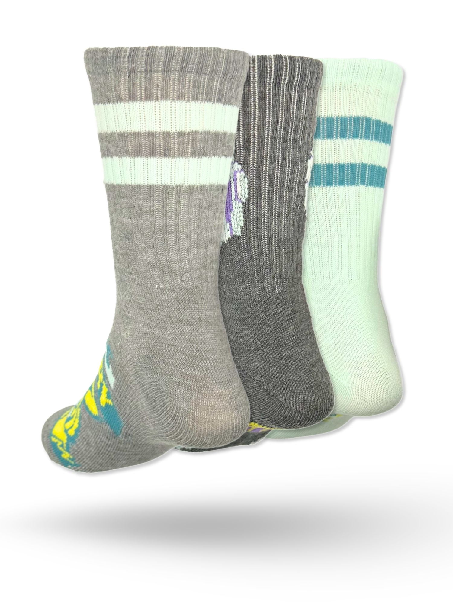 Star Wars the Mandalorian & Grogu Boys Mid-Crew Socks, 3-Pack, Sizes S/M-M/L
