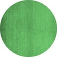 thumbnail image 1 of Ahgly Company Indoor Round Solid Emerald Green Modern Area Rugs, 5' Round, 1 of 4
