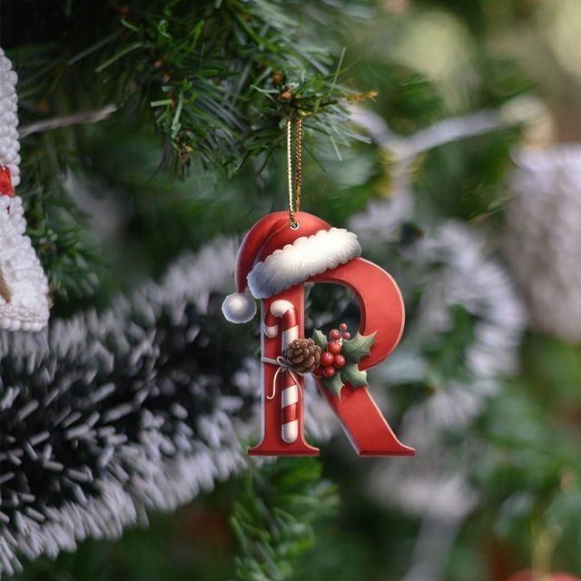 26 Letters Christmas Tree Decoration Pendant Christmas Tree Ornaments Personalized DIY Christmas Ornaments Christmas Decoration Xmas Tree Hanging Decor Feature