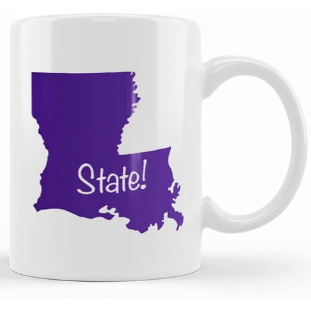 Mug Louisiana State, Ceramic Novelty Coffee Mug, Tea Cup, Gift Present For Birthday, Christmas Thanksgiving Festival, 11oz Sarcasm With Sayings Mug