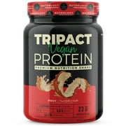 Tripact Vegan Protein–Non-GMO–Organic Plant Proteins–Superfoods-Greens–Probiotics-Digestive Enzymes–BCAAs and Glutamine–No Artificial Colors, Flavors or Hormones–Peanut Butter Vanilla(20 servings)