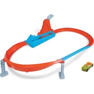 Hot Wheels Slot Track Pack with Carrying Case, Two 1:64 Cars, and 5.5 ...