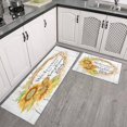 thumbnail image 3 of Kitchen Rugs and Mats Non Skid Washable Sunflower Wood Garland Kitchen Mat and Rug Set,Floor Cushion Waterproof Rug,Rubber Backed Area Rugs for Kitchen Laundry, 3 of 7