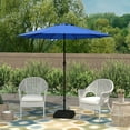 thumbnail image 2 of UltraShades 9FT Outdoor Patio Umbrella with Push Button Tilt and Crank Handle, Market Umbrella with 8 Sturdy Umbrella Ribs, Waterproof for Garden, Deck, Backyard, Pool, Blue, 2 of 7