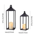 thumbnail image 3 of Eolstice Black Metal Candle Holder Set, Modern Farmhouse Lanterns, 2 Pcs Black Vintage Lantern, Wedding Patio Home Holiday Indoor Outdoor Decor, 3 of 7