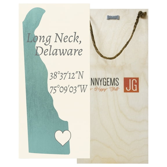 JennyGems Long Neck, Delaware Nautical Wood Sign | Made in USA