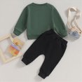 thumbnail image 4 of HCNTES Baby Boy Winter Clothes Toddler Kids Baby Boy Fall Outfits 3M 6M 12M 18M 24M 1T 2T 3T Casual kick off touch own Letter Print Long Sleeve Hoodie Tops Pants Winter Clothes Sets, 4 of 6