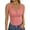 A-Orange Pink, variant on Henley Women Tank Tops Ribbed Summer Tops Button Down Sleeveless Shirts