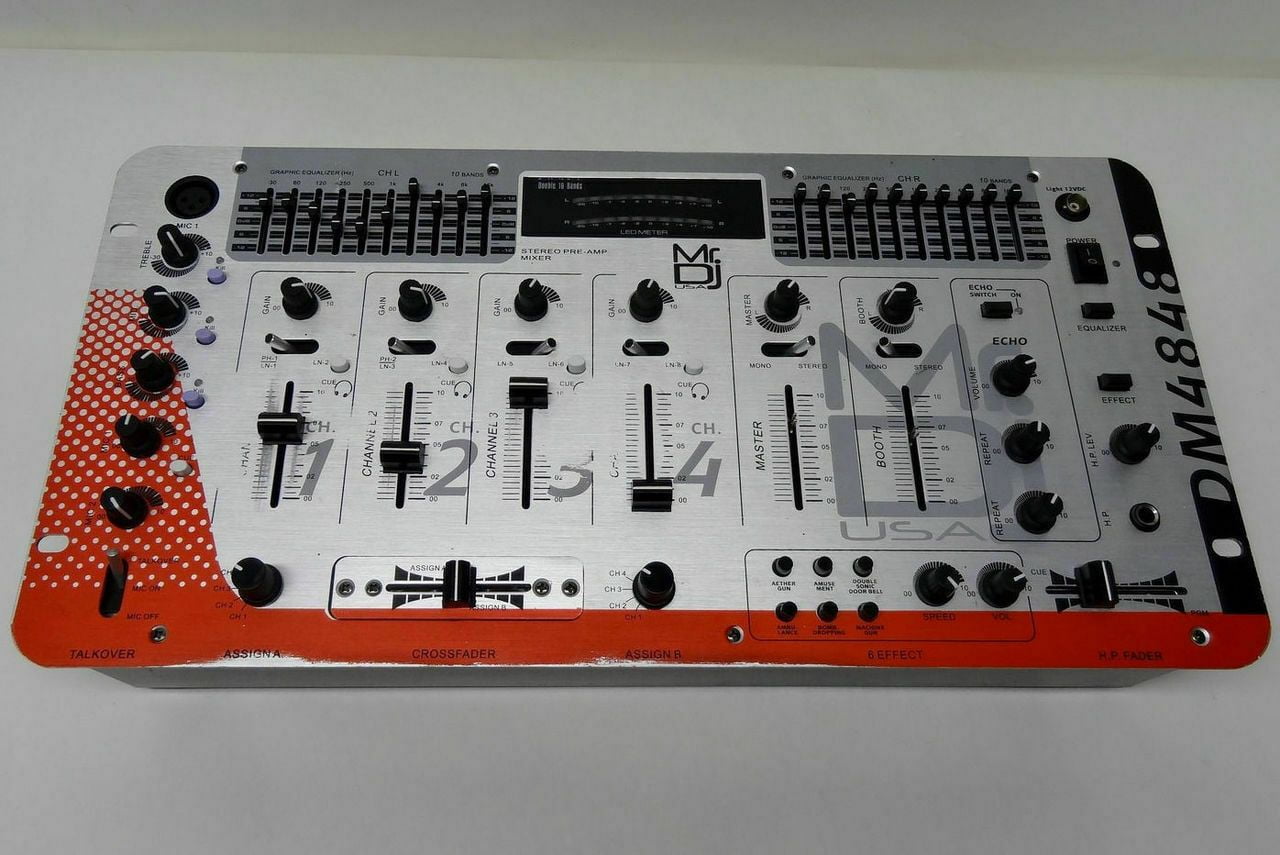 Mr DJ DM4848 4 channel mixer (NO ORIGINAL BOX)